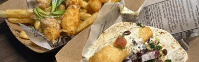 Fish and chips with fries